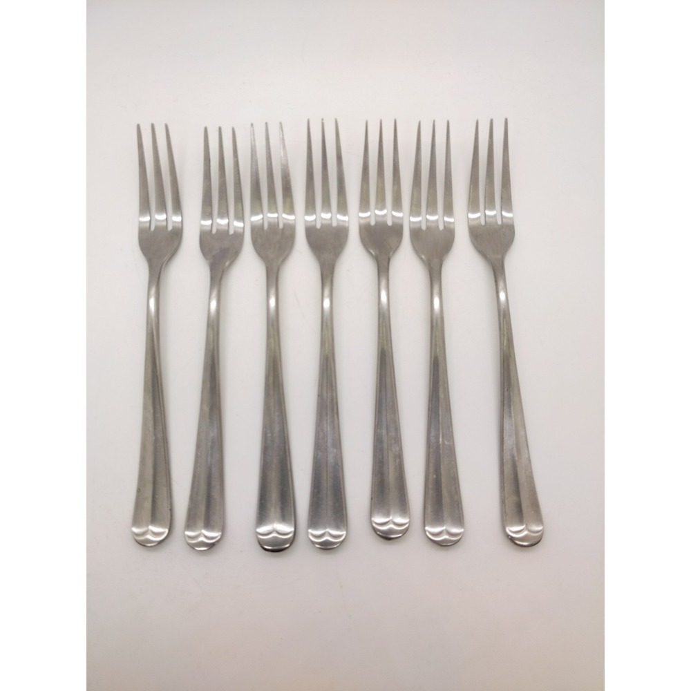 TOWLE Supreme Cutlery Liberty Bell Stainless 3-Tine Salad Forks 6 1/2" Set of 7